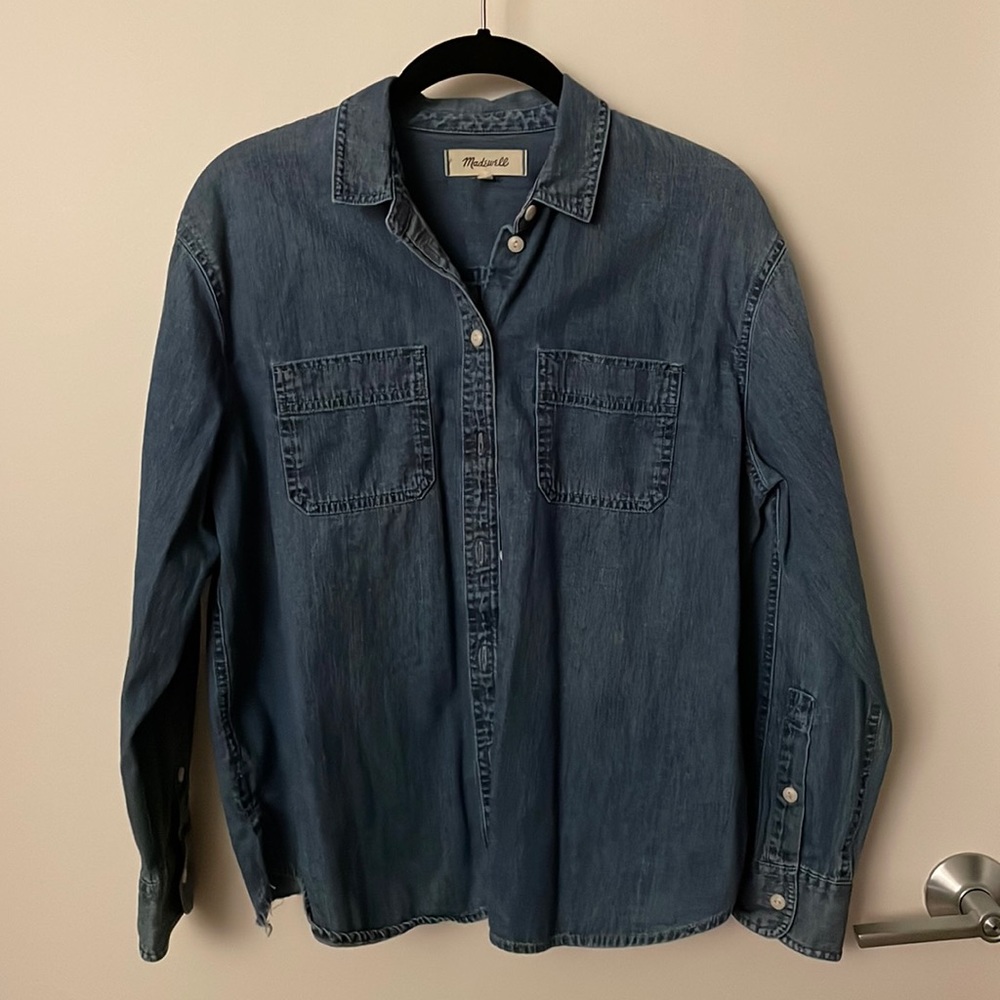 Madewell Button-Down Denim Shirt - Size S